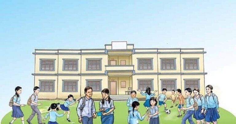 नालामा पर्खाल निर्माण नहुँदा विद्यालयका बालबालिका जोखिममा